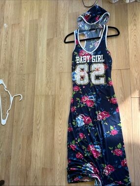 Ankle length Summer Dress w/Hoodie